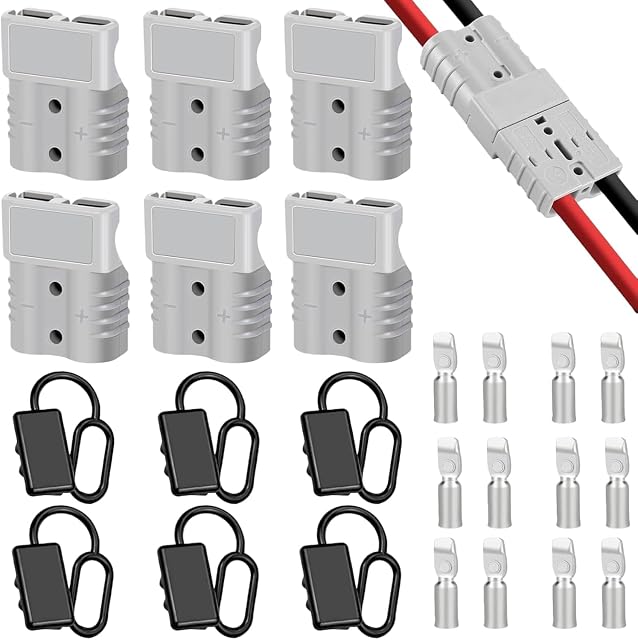 CMBXAQ blue Anderson-type battery connectors with dust covers