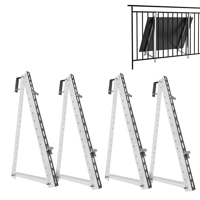 E.For.U balcony mount with 1300 mm rails and stainless railing hooks