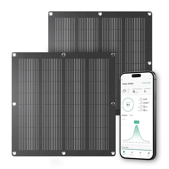CALEX semi-flexible balcony solar panel fixed to a railing