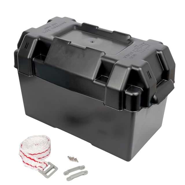 GATE 14 black polypropylene battery box with carrying handles