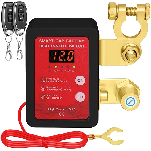 DkevEu remote battery isolator with an LED indicator