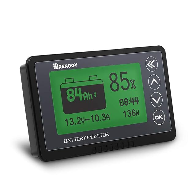 Renogy 500 A battery monitor with shunt and display