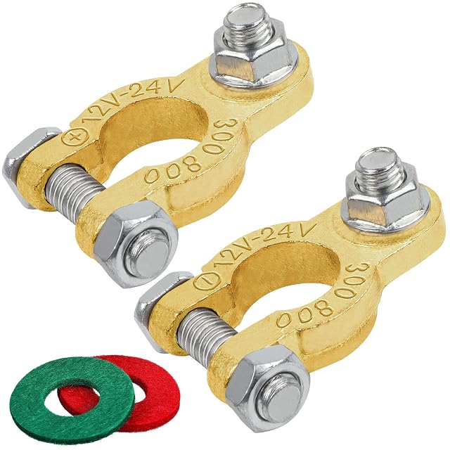 Bolatus pure copper battery terminals with M8 bolts