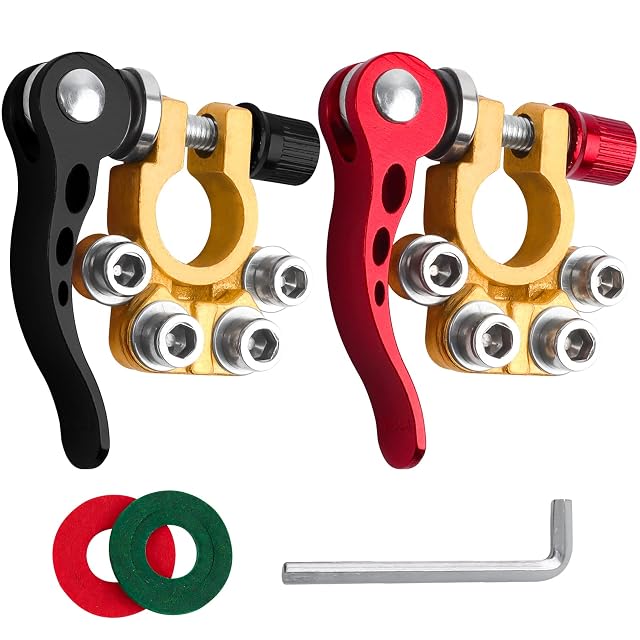 JatilEr four-way quick-release battery terminals in brass