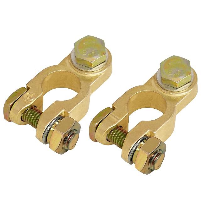 L & P Car Design battery terminal clamps with M8 bolts