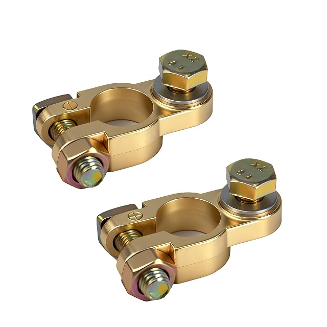 Larebidtex universal battery terminals with bolts