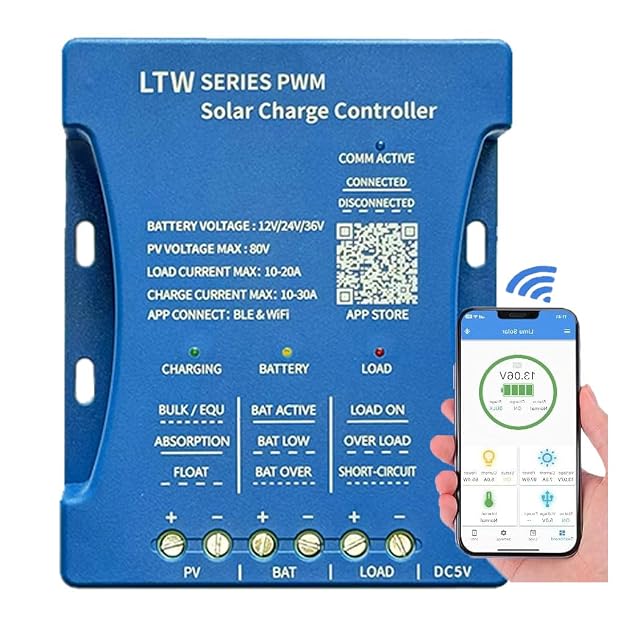 Y&H LTW 30 A Bluetooth and WiFi solar charge controller