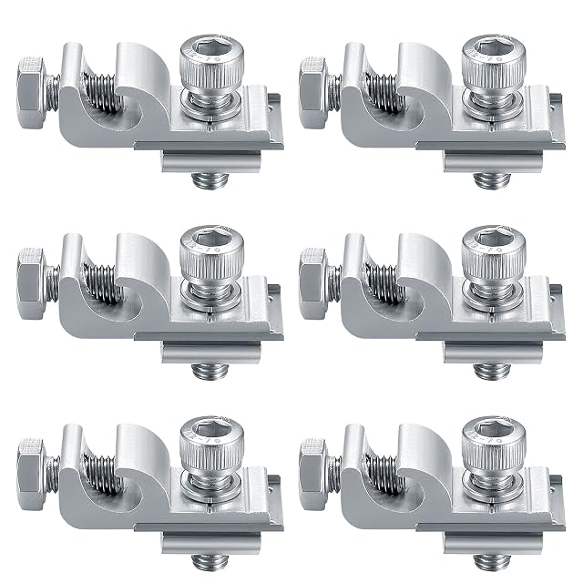 Gaomoeny aluminium solar panel earthing clips, six sets