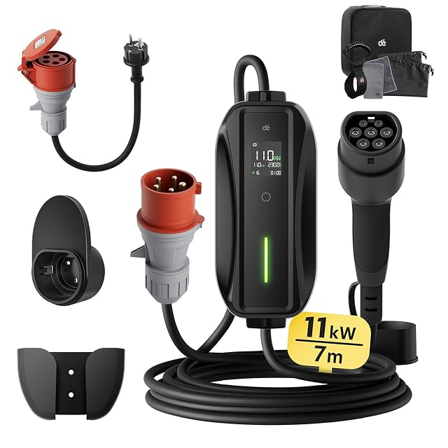 dé mobile wallbox with CEE plug and Type 2 cable