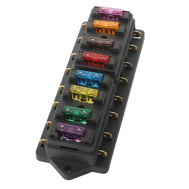 QitinDasen eight-way blade fuse box with a clear cover