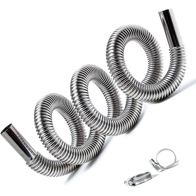 AYUSEB stainless steel flexible exhaust hose with clamps