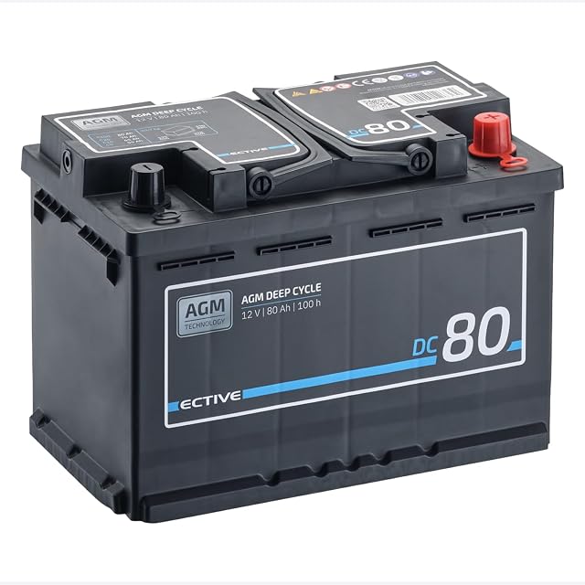 ECTIVE DC80 AGM deep cycle battery for vans and boats