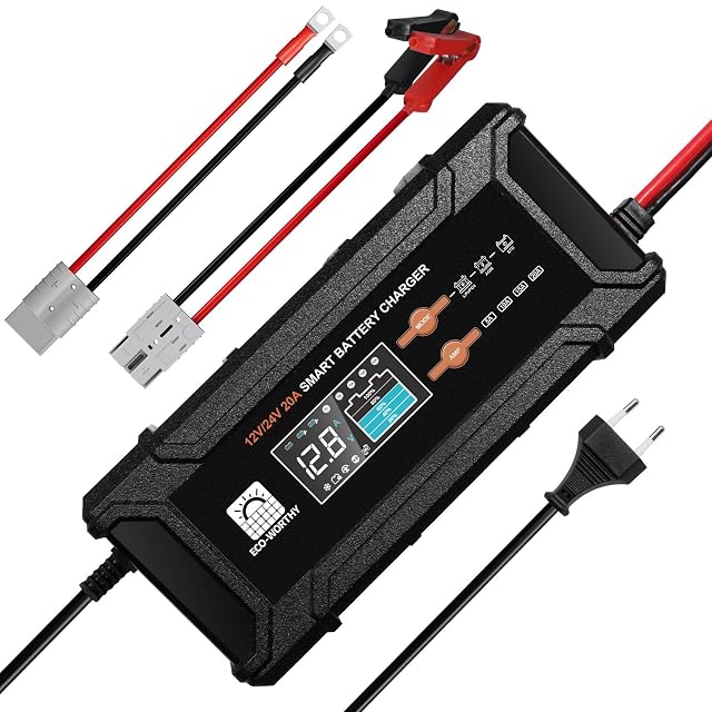 ECO-WORTHY 20 A LiFePO4 and lead-acid battery charger
