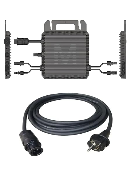 Marstek M2-800 micro-inverter with a Schuko connection lead