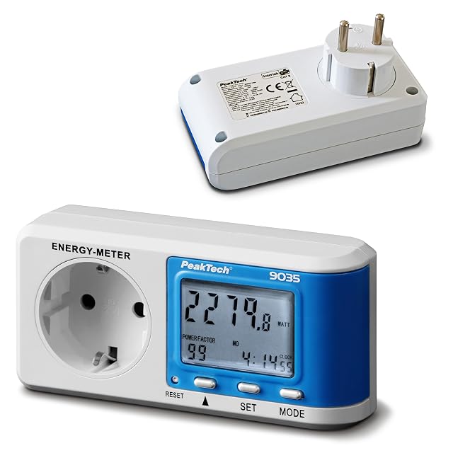 PeakTech 9035 energy cost meter with a digital display