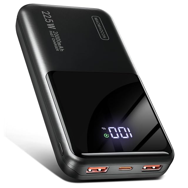 sahesun 20 000 mAh power bank with mirrored LCD