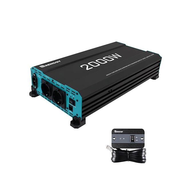 Renogy 2000 W pure sine inverter with two European sockets