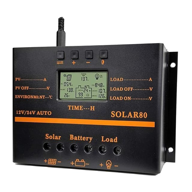 YIWUTRADE 80 A solar charge controller with LCD display