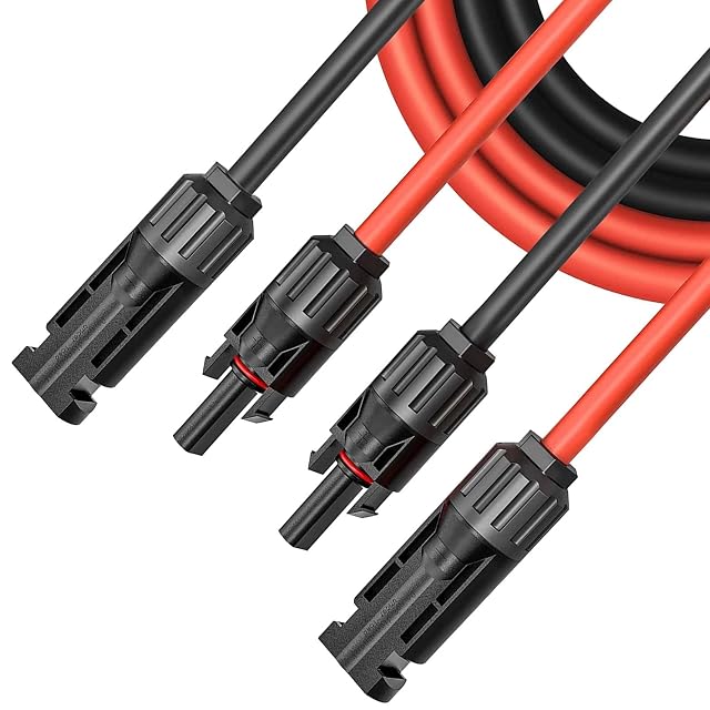 Gbformat 1 m solar extension lead with fitted connectors