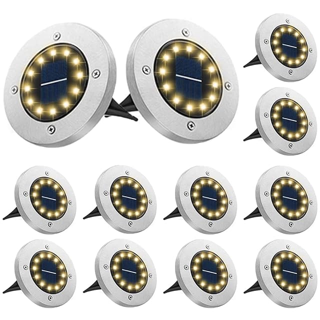 Bowfar solar ground lights in stainless steel