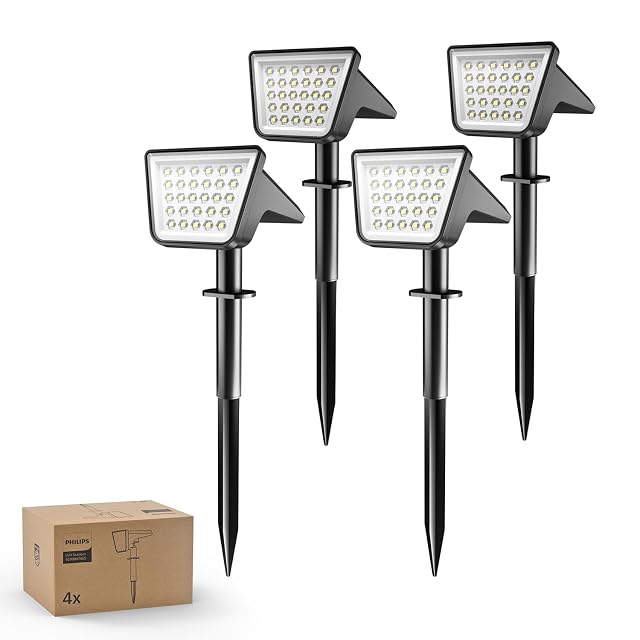 Philips solar garden spotlights with 28 LEDs each
