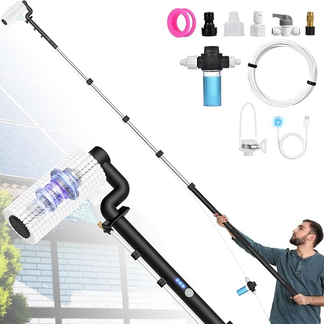 LyriFine electric telescopic washing brush with a rotating head