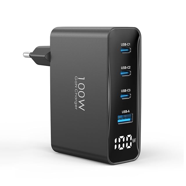 TOPADRE 100 W four-port GaN charger with LED display
